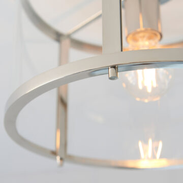Silver Hopton Ceiling Light | Nickel