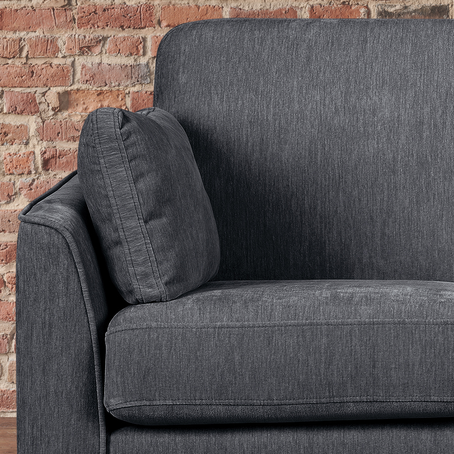 Barrie 2 Seater Sofa Charcoal Oak World