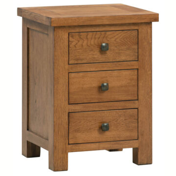 Wynyard Rustic 3 Drawer Bedside Table