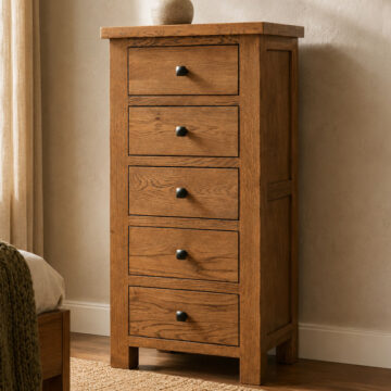 Wynyard Rustic 5 Drawer Tall Chest