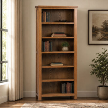 Wynyard Rustic 6' Oak Bookcase