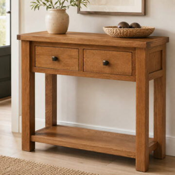 Wynyard Rustic 2 Drawer Console Table