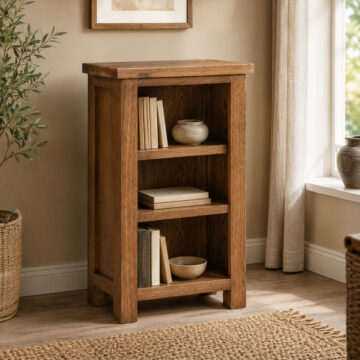 Wynyard Rustic Small Oak Bookcase