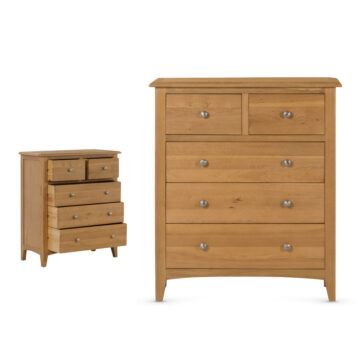 Tiree Oak 2 Over 3 Chest of Drawers