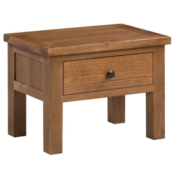 Wynyard Rustic Side Table With Drawer Oak World