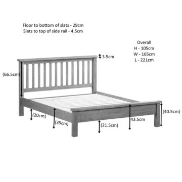 Wynyard 5′ King Size Bed | Rustic Finish