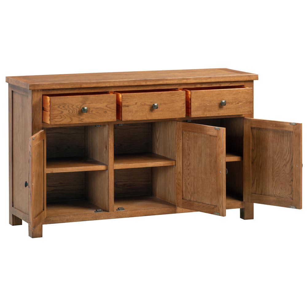 Wynyard Rustic 3 Door Sideboard | Oak World