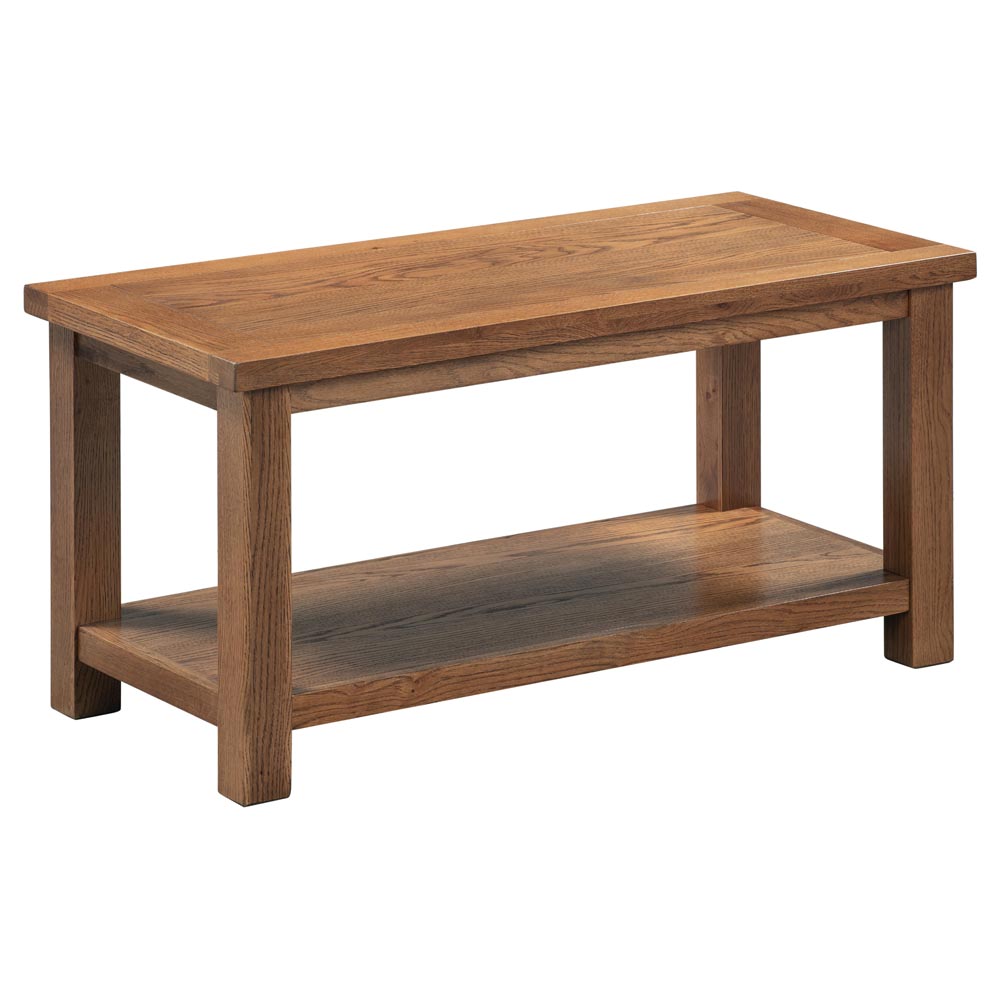 Rustic dark top wood coffee table