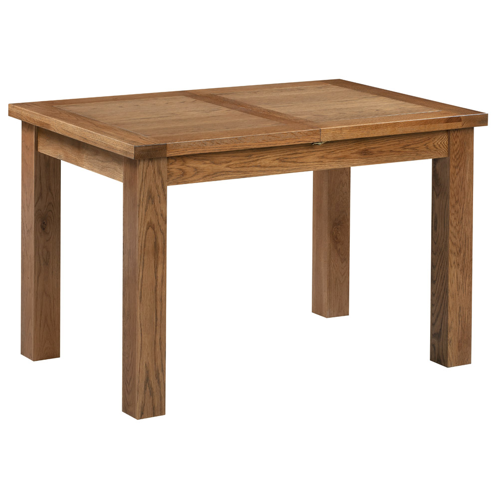 Wynyard Rustic Dining Table With 1 Extension 120 153cm Oak World