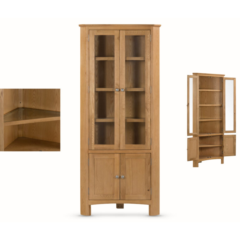 Tiree Corner Display Unit Oak World