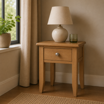 Tiree Oak 1 Drawer Lamp Table
