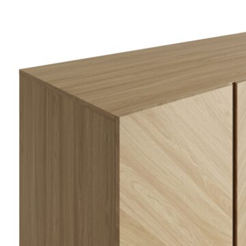 Phoenix 3 Door Wardrobe with Drawers | Euro Oak Finish