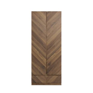 Phoenix 2 Door Wardrobe with Drawer | Royal Walnut Finish