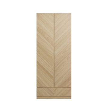Phoenix 2 Door Wardrobe with Drawer | Euro Oak Finish
