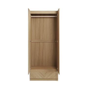 Phoenix 2 Door Wardrobe with Drawer | Euro Oak Finish