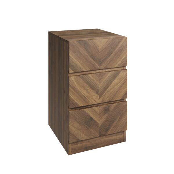 Phoenix 3 Drawer Bedside Table | Royal Walnut | Self Assembly