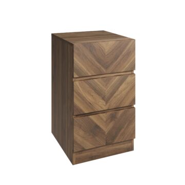 Phoenix Royal 3 Drawer Bedside Table | Walnut Finish