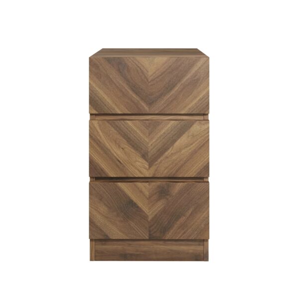 Phoenix 3 Drawer Bedside Table | Royal Walnut | Self Assembly