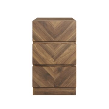 Phoenix Royal 3 Drawer Bedside Table | Walnut Finish