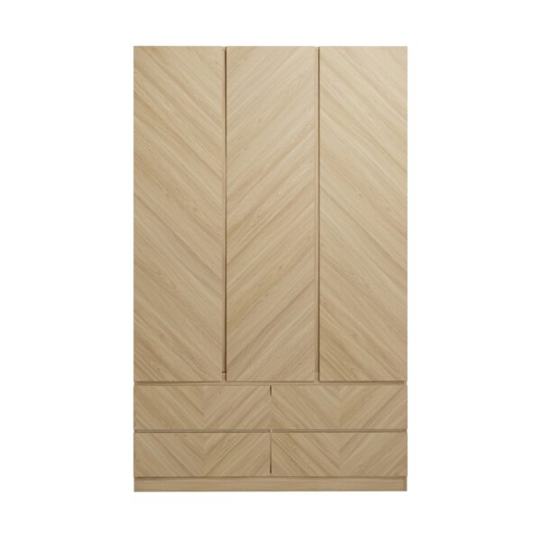 Phoenix 3 Door 4 Drawer Wardrobe | Euro Oak | Self Assembly