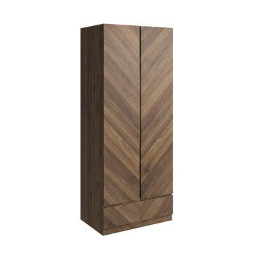 Phoenix 2 Door Wardrobe with Drawer | Royal Walnut Finish