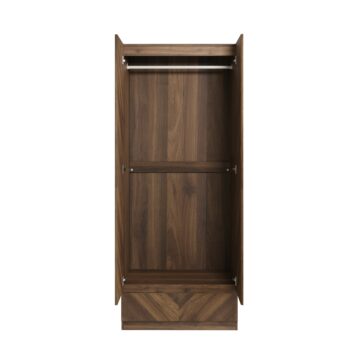Phoenix 2 Door Wardrobe with Drawer | Royal Walnut Finish
