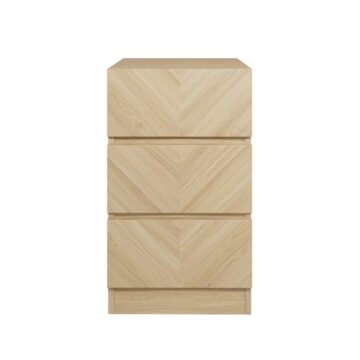 Phoenix 3 Drawer Bedside Table | Oak Finish