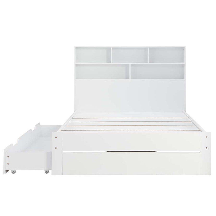 Alfie Small Double Storage Bed | White | Oak World