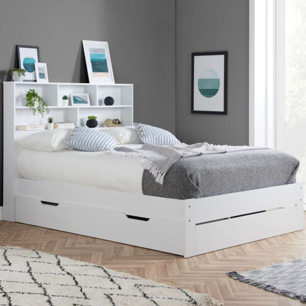 Alfie Double Storage Bed | White