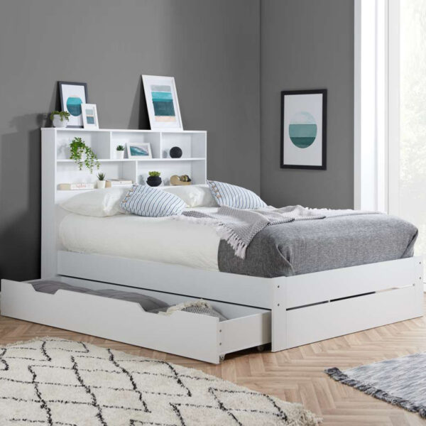 Alfie Double Storage Bed | White