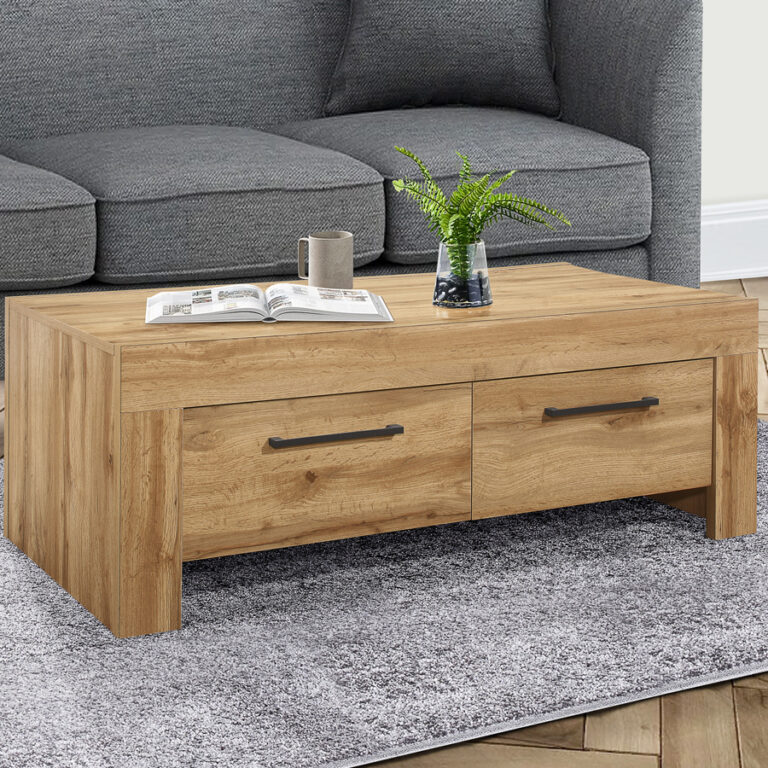 Bronx 4 Drawer Coffee Table Oak Oak World