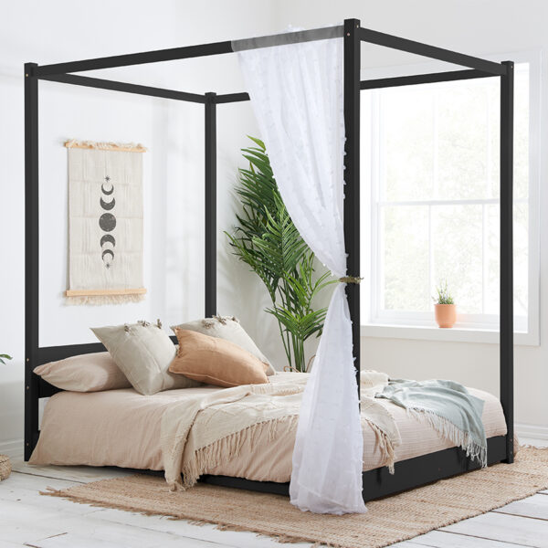 Darwin Four Poster King Bed | Black