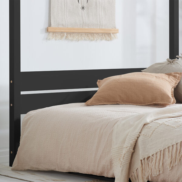 Darwin Four Poster Double Bed Black Oak World