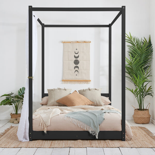 Darwin Four Poster King Bed | Black
