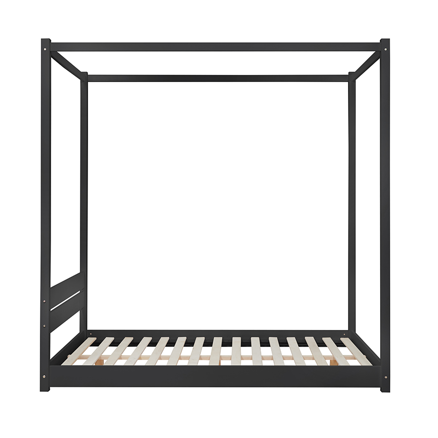 Darwin Four Poster Double Bed Black Oak World