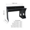 Enzo Gaming Computer Desk | Black & Blue | Oak World