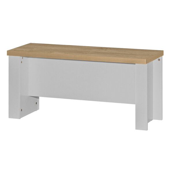 Cullercoats Grey Dining Table & Bench Set | Grey & Oak | Clearance