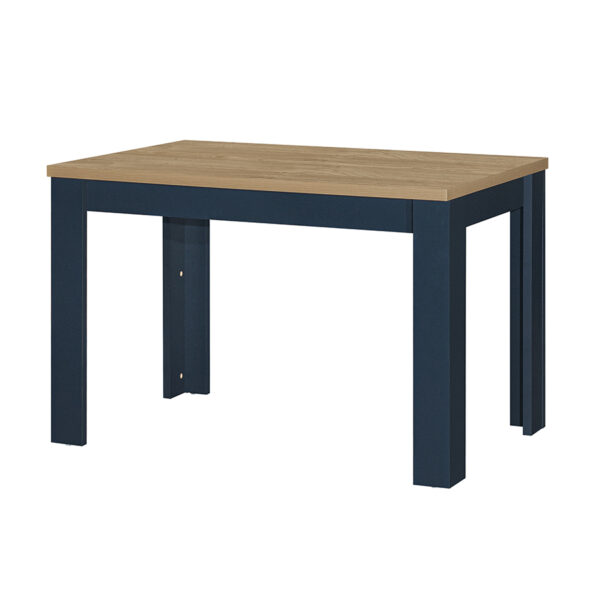 Cullercoats Blue Dining Table & Bench Set | Navy Blue & Oak