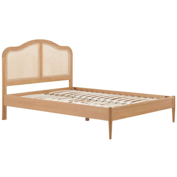 Leonie Super King Rattan Bed | Oak