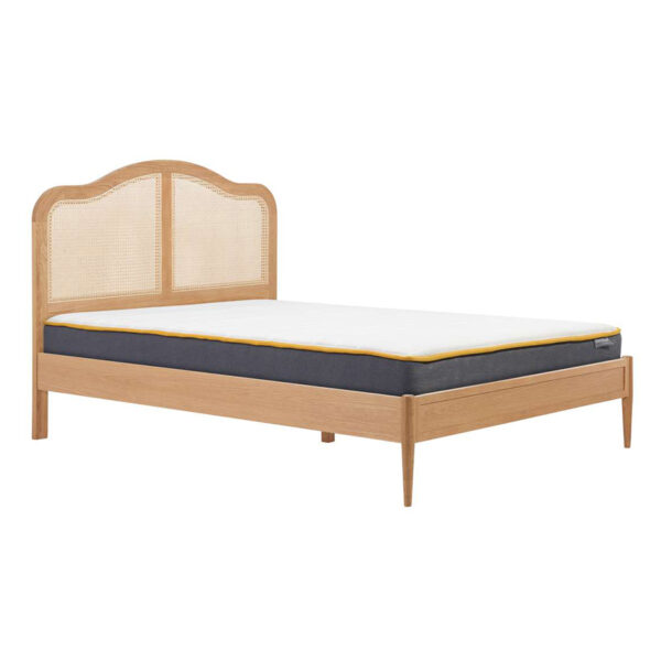 Leonie Double Rattan Bed | Oak