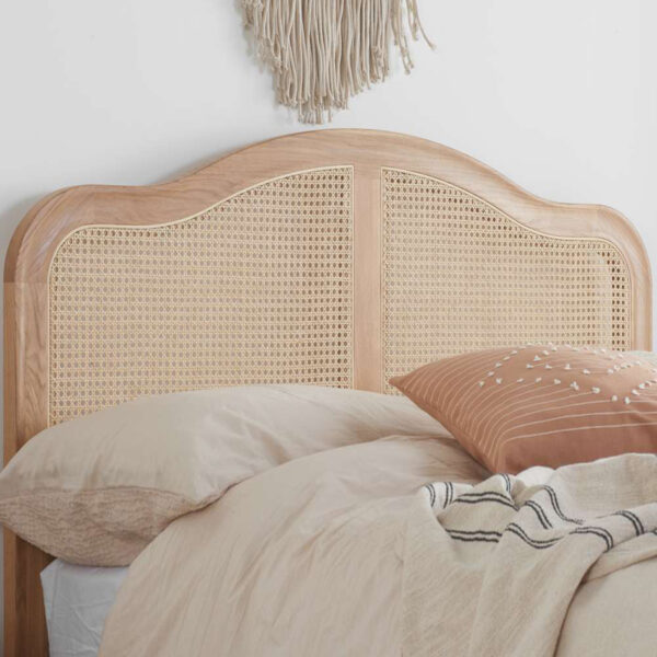Leonie Super King Rattan Bed | Oak