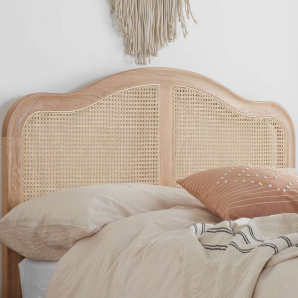 Leonie Double Rattan Bed | Oak