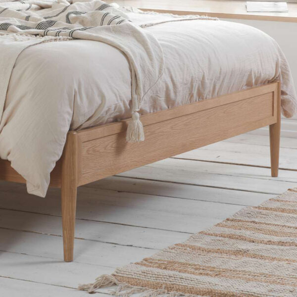 Leonie Super King Rattan Bed | Oak
