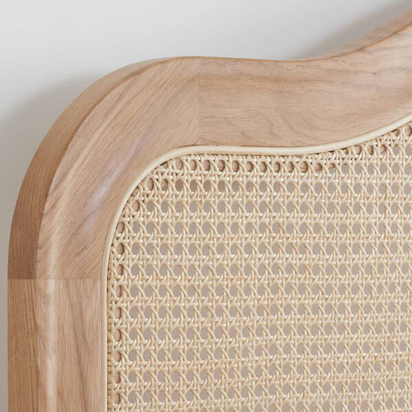 Leonie Super King Rattan Bed | Oak