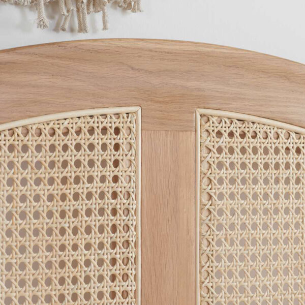 Leonie Super King Rattan Bed | Oak
