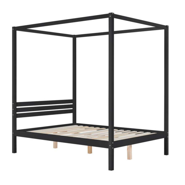 Mercia Four Poster Double Bed | Black