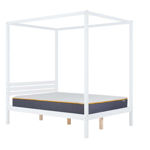 Mercia Four Poster King Bed | White