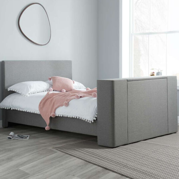 Plaza Double TV Bed | Grey