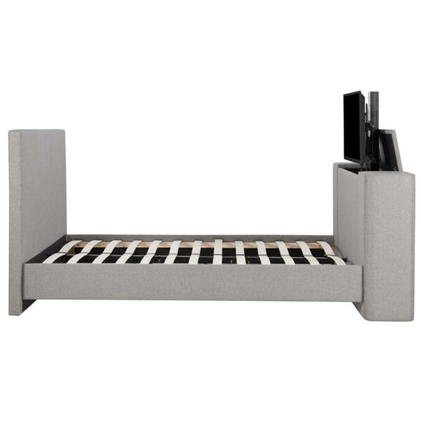 Plaza Double TV Bed | Grey