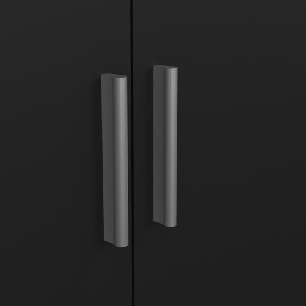 Rossi Wardrobe with 2 Doors | Black | Self Assembly